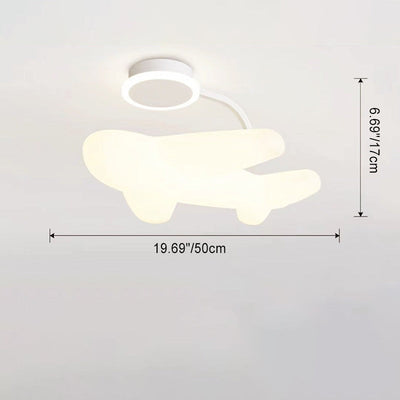Moderne Einfachheit Kinder Eisen PE Flugzeug LED Semi-Flush Mount Deckenleuchte für Schlafzimmer 