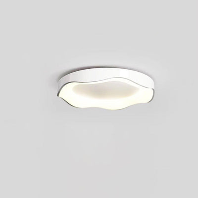 Zeitgenössische nordische runde Eisen PVC LED Unterputz-Deckenleuchte für Wohnzimmer