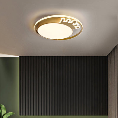 Moderne Luxus Eisen Acryl Runde Krone Herz Stern Berg LED Unterputz Deckenleuchte für Schlafzimmer 