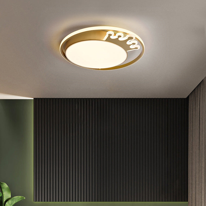 Moderne Luxus Eisen Acryl Runde Krone Herz Stern Berg LED Unterputz Deckenleuchte für Schlafzimmer 