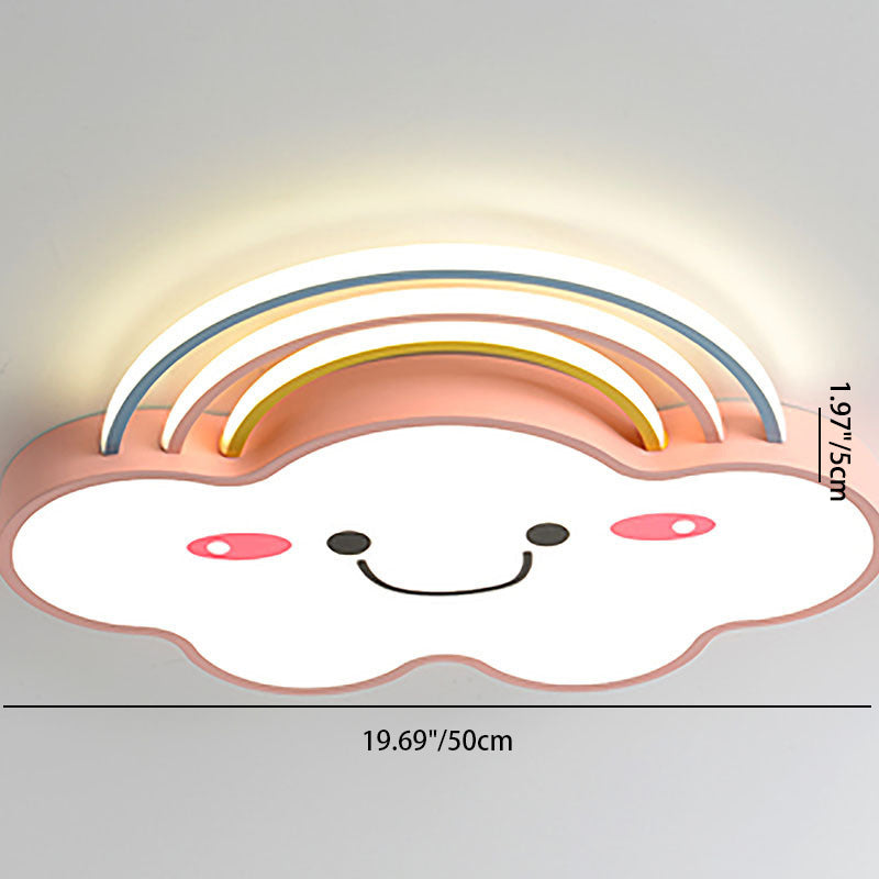 Zeitgenössische kreative Regenbogen-Wolke Acryl Schatten LED Unterputz Deckenleuchte für Schlafzimmer 