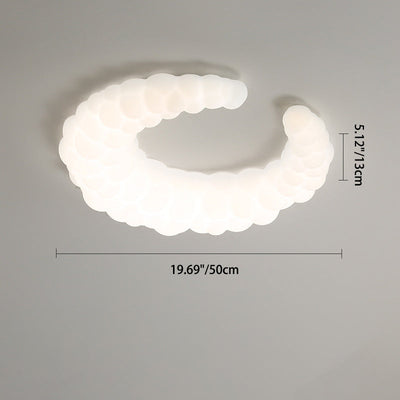 Moderna Minimalista Media Luna PE Hierro LED Luz de Techo Empotrada para Dormitorio 
