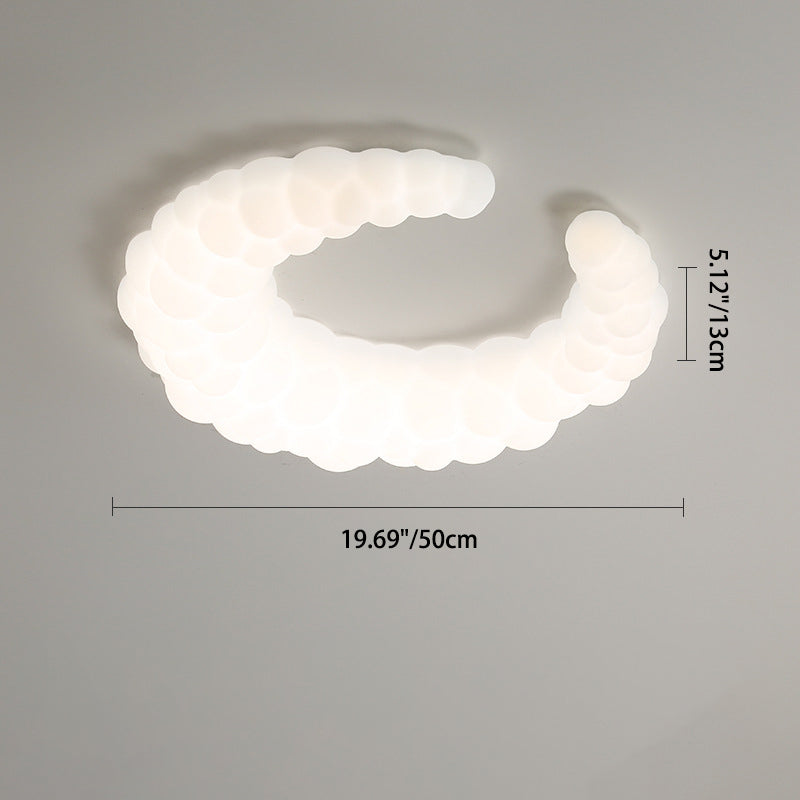 Moderna Minimalista Media Luna PE Hierro LED Luz de Techo Empotrada para Dormitorio 