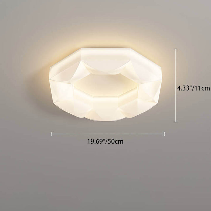 Nordic Kreative Weiß Polygon Schmiedeeisen LED Deckenleuchte 