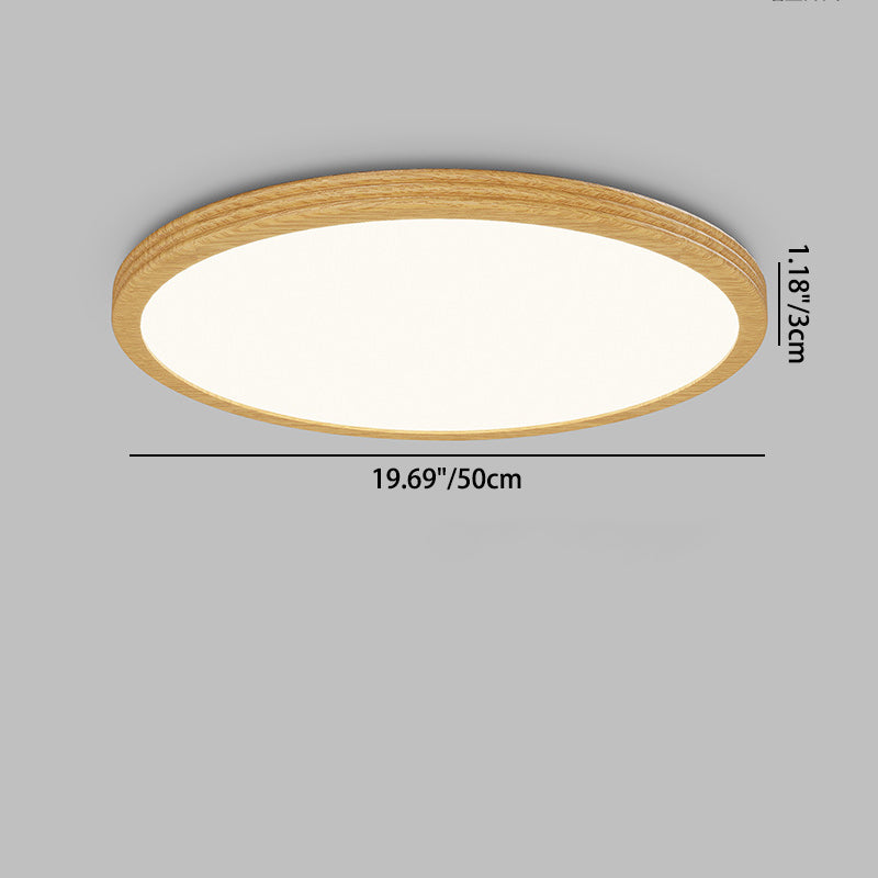 Moderne minimalistische mehrschichtige runde Original-Holzmaserung Eisen Aluminium Acryl LED Unterputz-Deckenleuchte für Schlafzimmer 