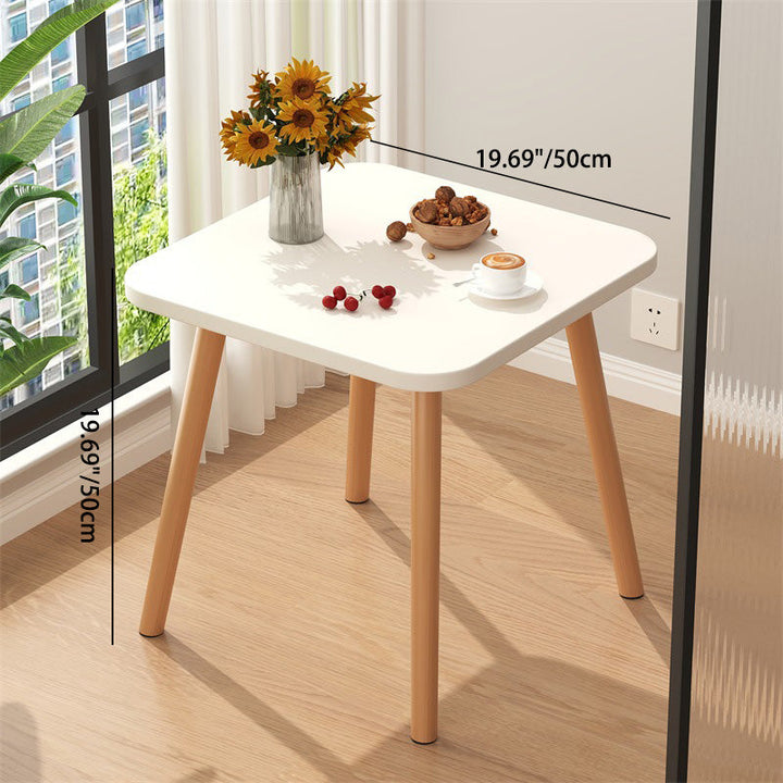 Table basse carrée moderne minimaliste en MDF et bois massif pour salon 