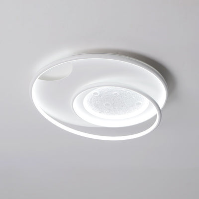Plafonnier LED en aluminium, résine et silicone, rond minimaliste moderne, pour chambre à coucher 
