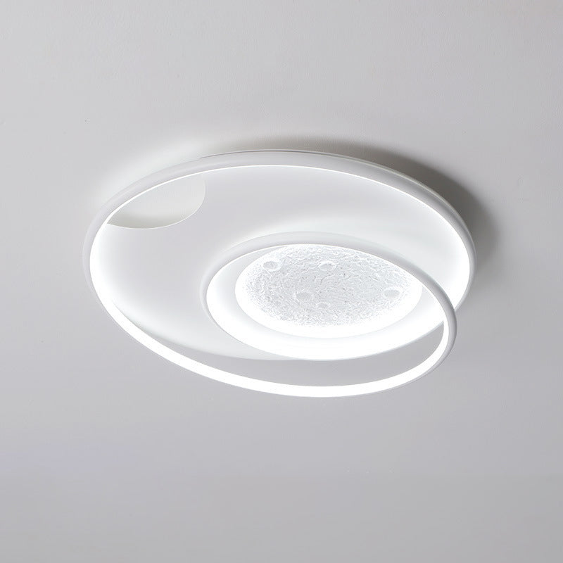 Plafonnier LED en aluminium, résine et silicone, rond minimaliste moderne, pour chambre à coucher 