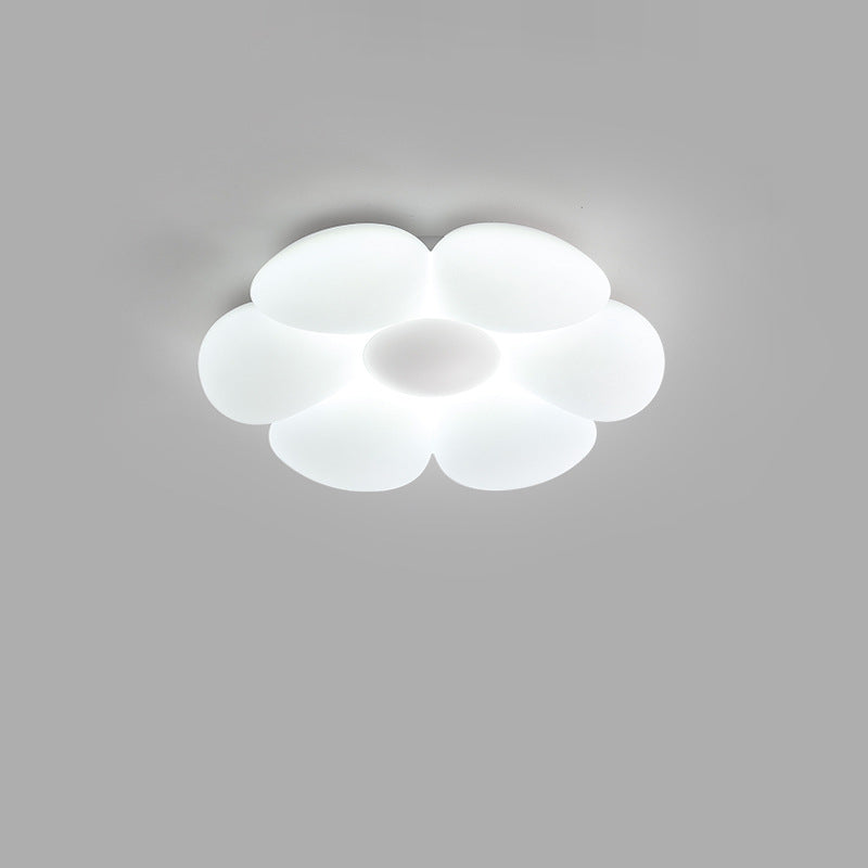 Luz de techo LED empotrada de hierro PE con diseño de flor de margarita creativa contemporánea para dormitorio 
