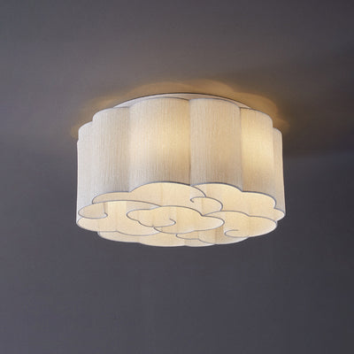 Traditionelle chinesische Eisen Stoff Runde Wolke 5/6/7/9/12/13 Licht Unterputz Deckenleuchte für Schlafzimmer 