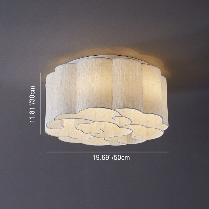 Plafonnier traditionnel chinois en fer rond Nuage 5/6/7/9/12/13 lumières pour chambre 
