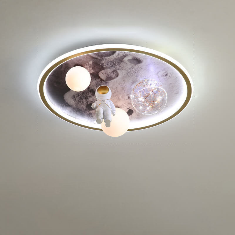 Kinder Kreative Cartoon Astronaut Mond Acryl LED Kinder Deckenleuchte 