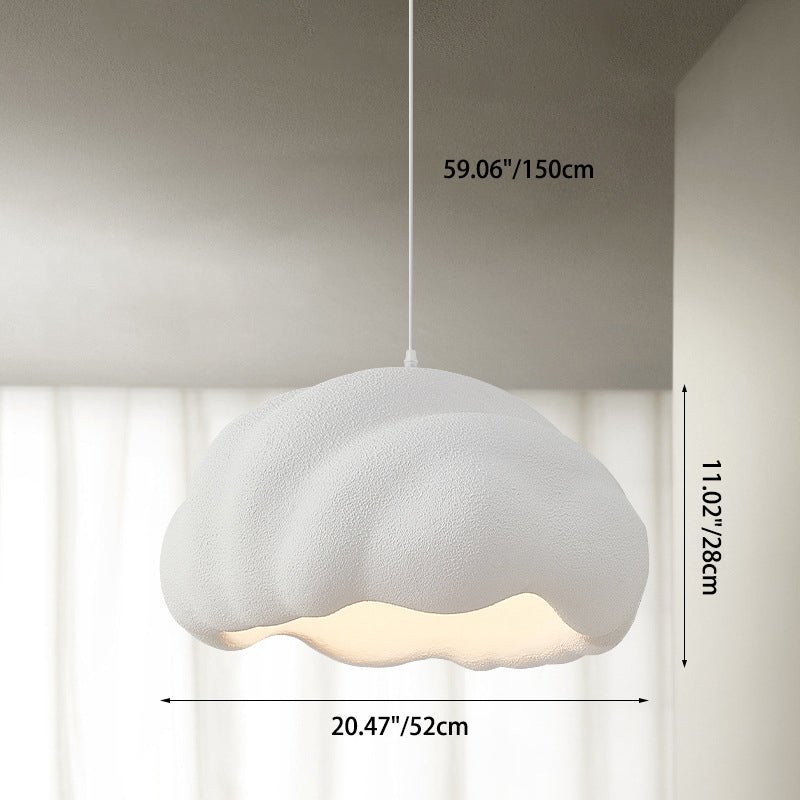 Lampe Suspendue Moderne Minimaliste Ronde en Polyéthylène Haute Densité à 1 Lumière Pour Chambre 