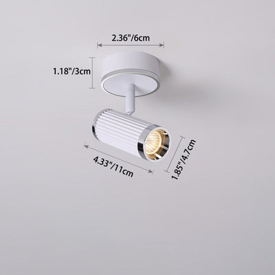 Moderne minimalistische Aluminium Eisen Spotlight LED Semi-Flush Mount Deckenleuchte für Flur