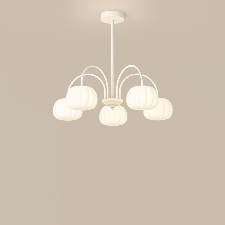 Tige courbée branche créative contemporaine citrouille PE fer lustre 5/6/8 lumières pour salon 