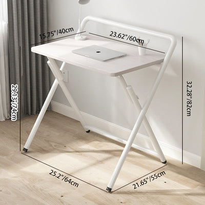 Table d'appoint rectangulaire moderne minimaliste en acier et bois 1-niveau pour étude 