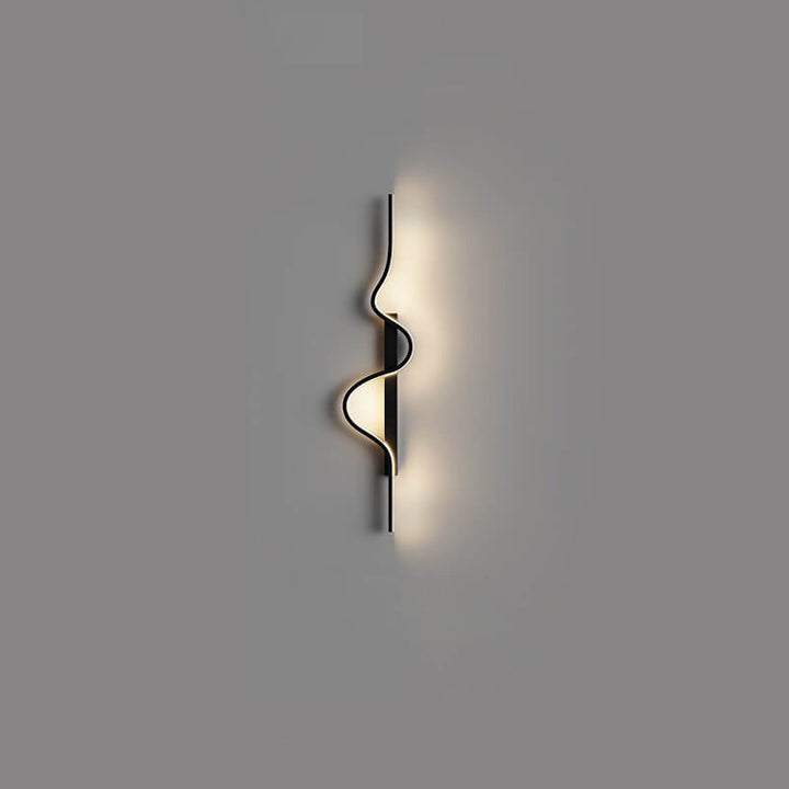Modern Minimalist Long Wave Design Aluminum Iron LED Wall Sconce Lamp For Living Room