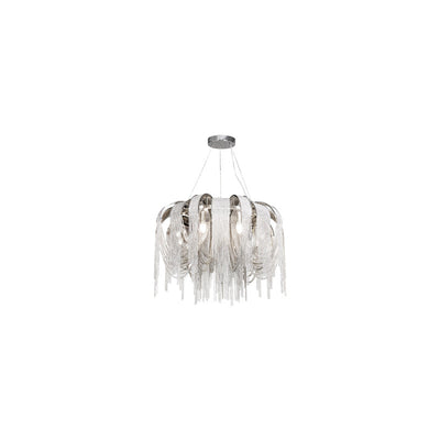 Modern Luxury Iron Aluminum Chain Tassel 6/8/10/12/15 Light Chandeliers For Hallway