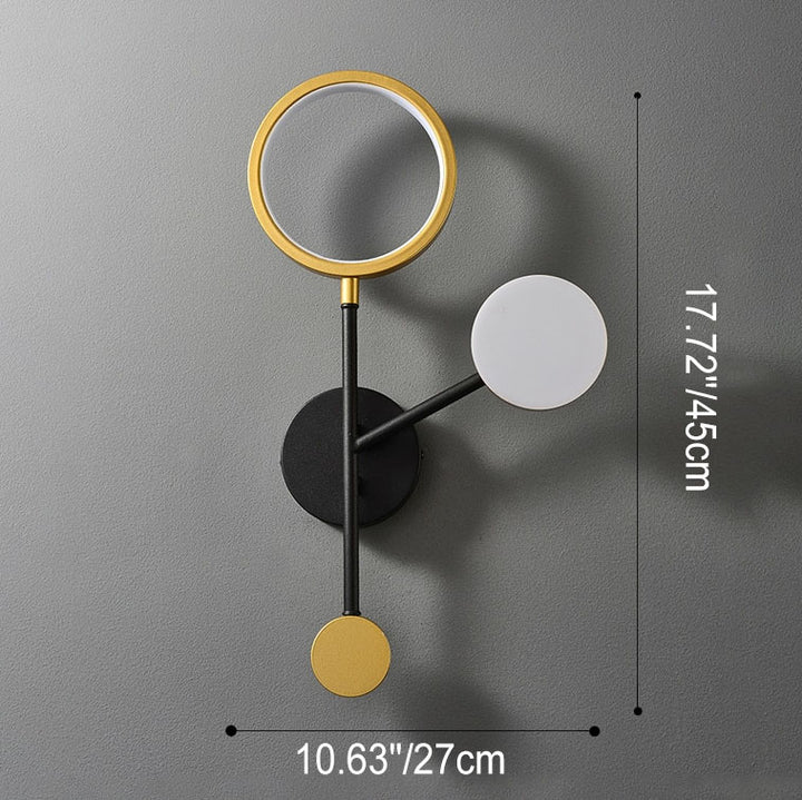 Modern Creative Aluminum Lamp Ring Acrylic LED Wall Sconce Lamp