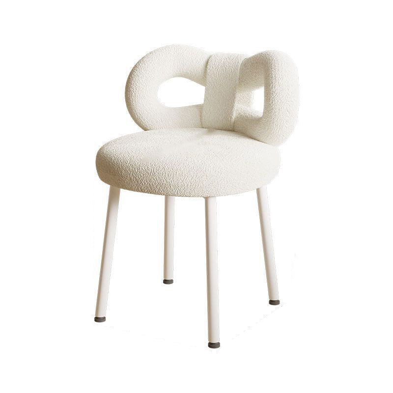 Tabouret de coiffeuse rond en laine d&