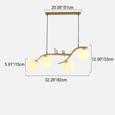 Nordic Creative Straight Row LED-Kronleuchter 