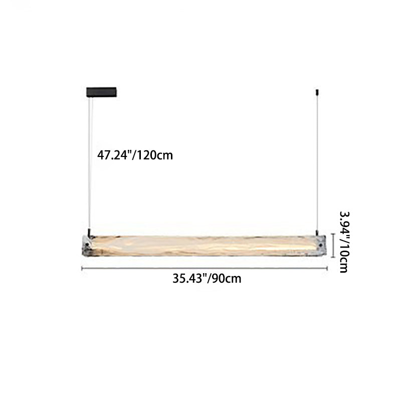 Moderne minimalistische lange Streifen Eisen Aluminium Glas LED Insel Licht Pendelleuchte für Arbeitszimmer 