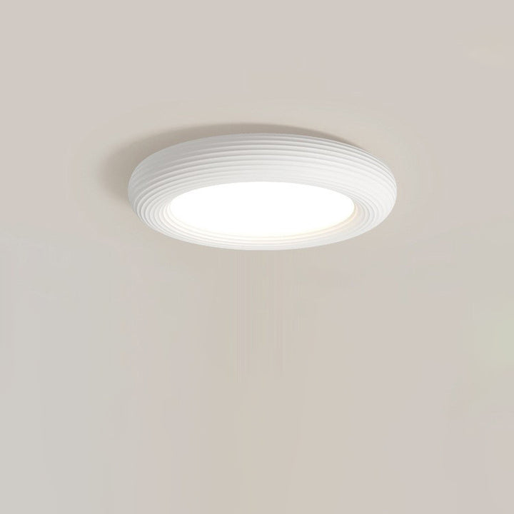 Moderne Einfachheit Eisen Harz Acryl Runde Donut LED Unterputz Deckenleuchte Für Wohnzimmer 
