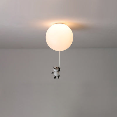 Moderne Minimaliste Ours Ballon Résine PE 1/3 Lumière Plafonnier Pour Chambre 