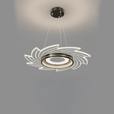 Lámpara colgante LED de lujo contemporáneo con pantalla de acrílico cristalino para dormitorio 