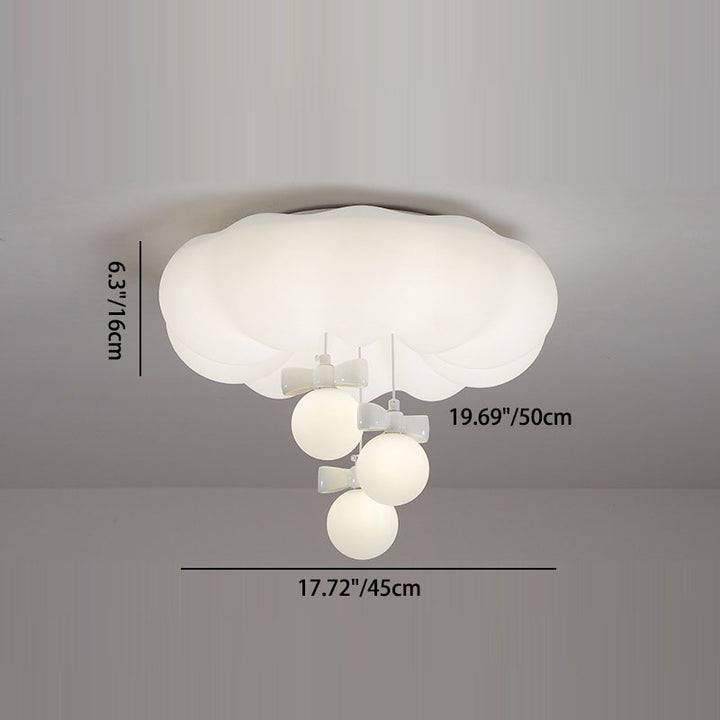 Moderne minimalistische Wolken sphärische Bogen Eisen Kunststoff LED Unterputz Deckenleuchte für Schlafzimmer 