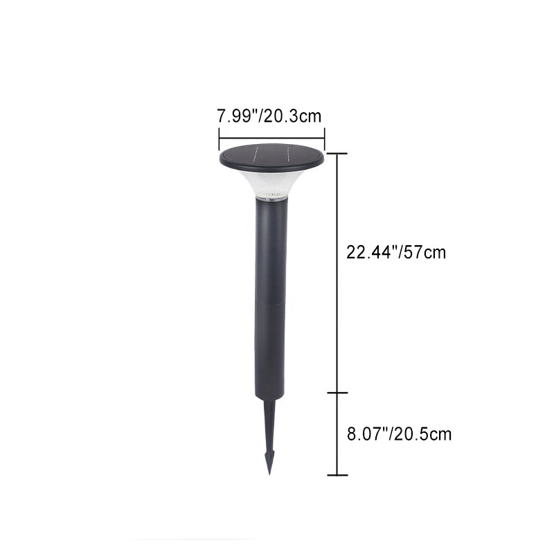 Lumière extérieure LED en aluminium PC pour jardin, moderne minimaliste, étanche, solaire, enfichable au sol, ronde carrée 