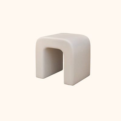 Tabouret de coiffeuse moderne minimaliste carré avec cadre en bois et cuir PU pour chambre 