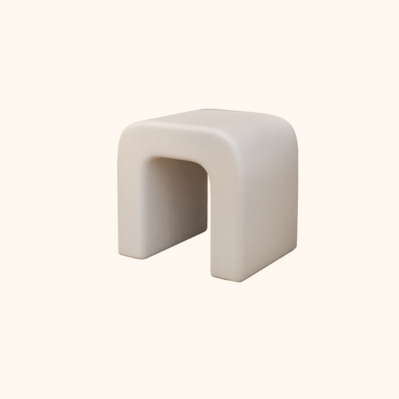 Tabouret de coiffeuse moderne minimaliste carré avec cadre en bois et cuir PU pour chambre 