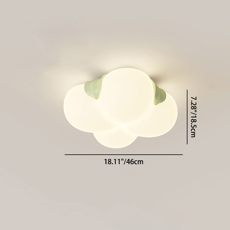 Lustre Plafonnier LED en Fer PE à Fleur Bulle Art Déco Moderne pour Chambre 
