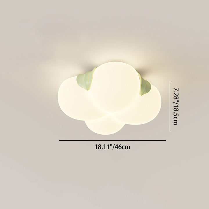 Lustre Plafonnier LED en Fer PE à Fleur Bulle Art Déco Moderne pour Chambre 