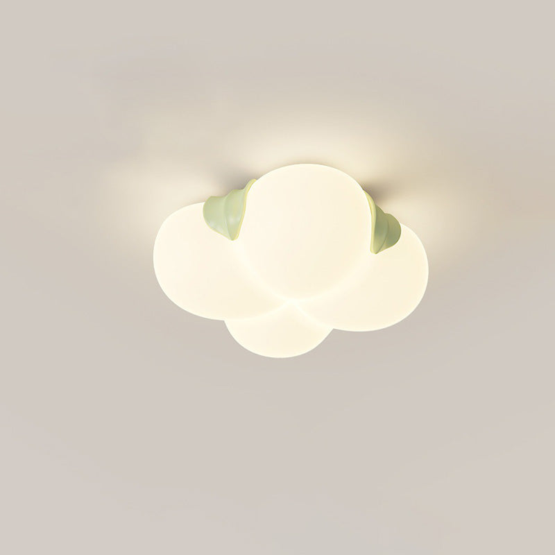Lustre Plafonnier LED en Fer PE à Fleur Bulle Art Déco Moderne pour Chambre 