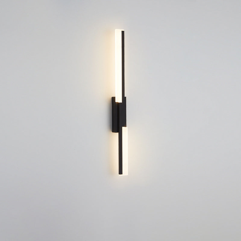 Moderne minimalistische vertikale Bar Acryl Eisen LED Wandleuchte Lampe für Wohnzimmer 