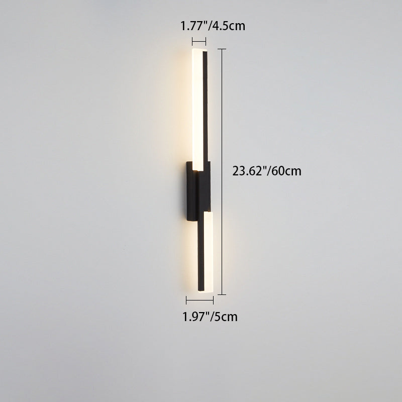 Moderne minimalistische vertikale Bar Acryl Eisen LED Wandleuchte Lampe für Wohnzimmer 