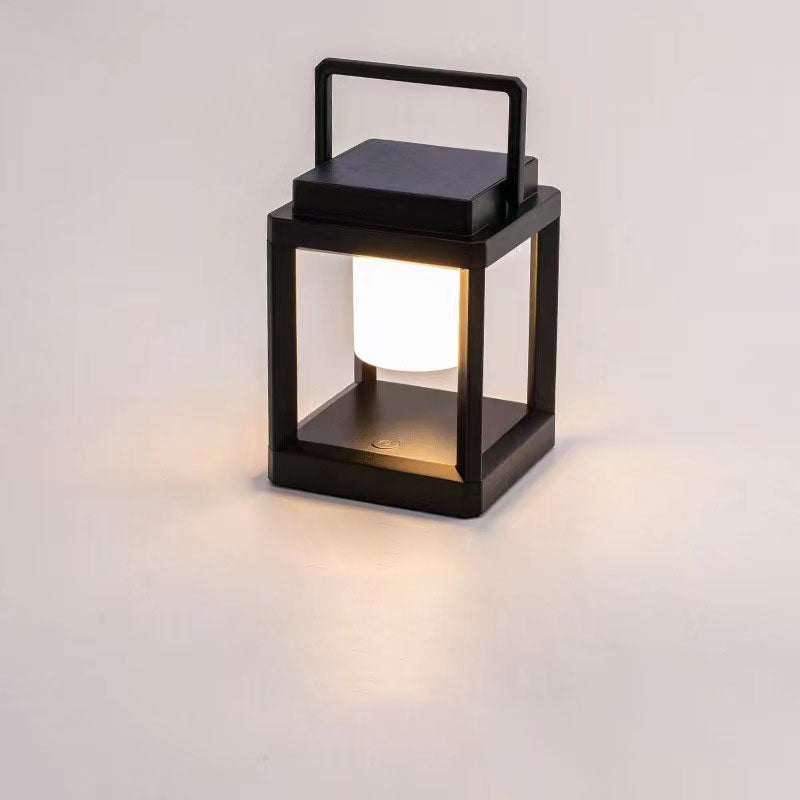 ضوء LED شمسي خارجي مربع ABS بتصميم بسيط حديث للتخييم 