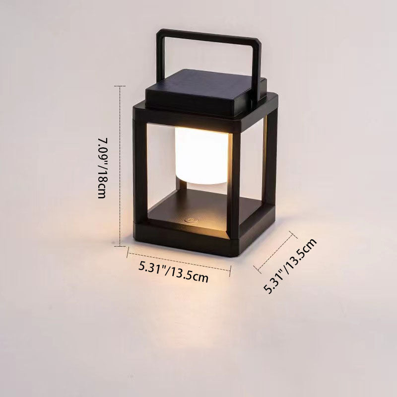 ضوء LED شمسي خارجي مربع ABS بتصميم بسيط حديث للتخييم 
