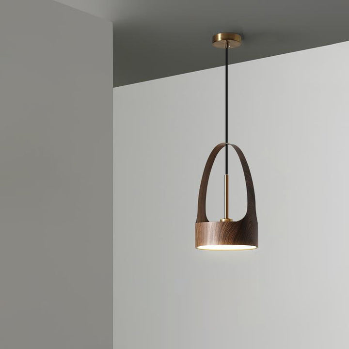 Lámpara colgante LED de hierro acrílico redonda contemporánea escandinava para dormitorio 