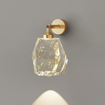 Zeitgenössische Luxus-Vollkupferrahmen Harz Blattgold Tintenmalerei Schatten LED Wandleuchte Lampe für Wohnzimmer 