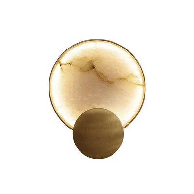 Applique murale LED ronde en marbre métal nordique contemporain pour chevet 