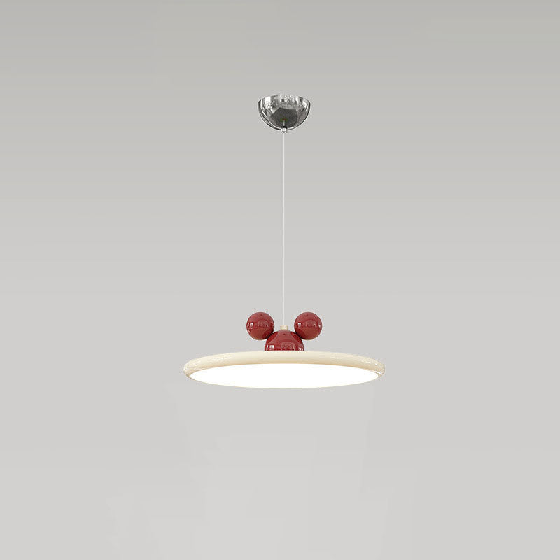 Modern Minimalist Disc Flying Saucer Hardware Aluminum LED Pendant Light For Living Room