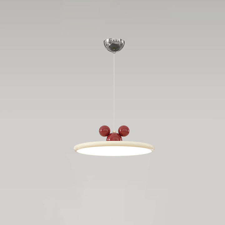 Modern Minimalist Disc Flying Saucer Hardware Aluminum LED Pendant Light For Living Room