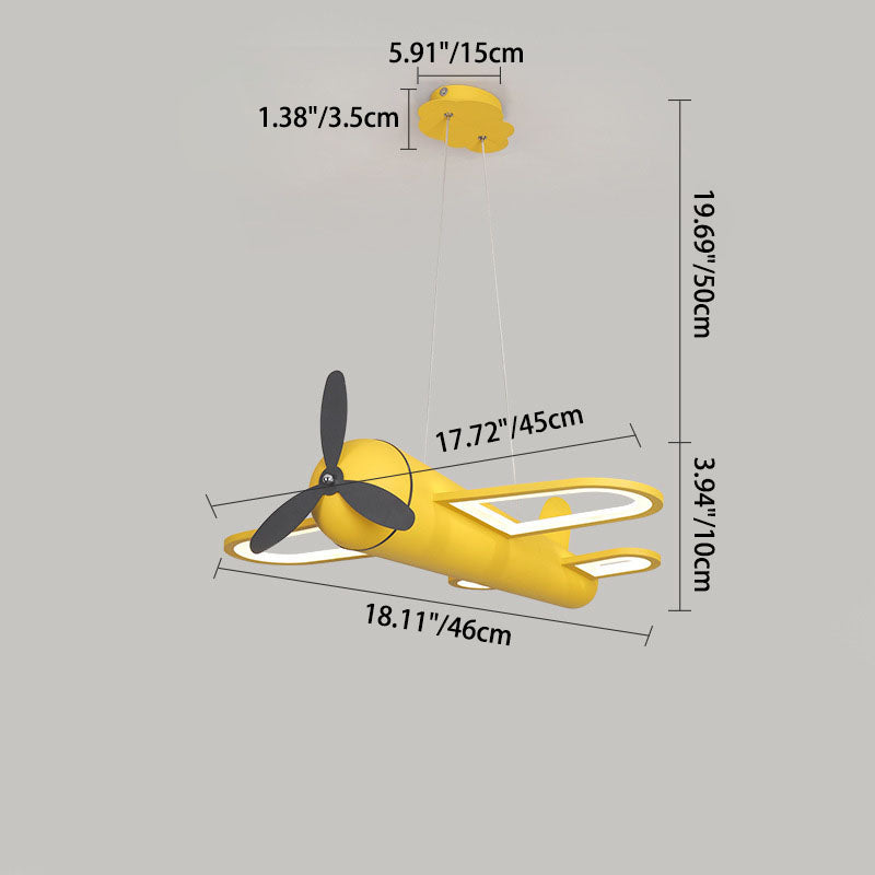 Zeitgenössische kreative Flugzeug Eisen Acryl LED Pendelleuchte für Schlafzimmer 