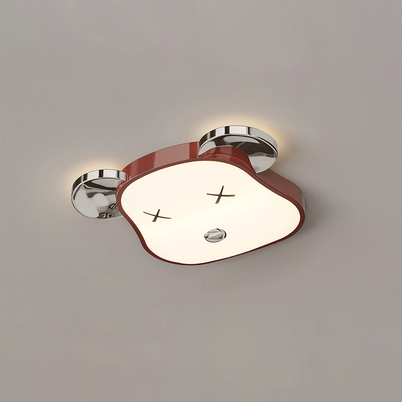Art déco moderne Ours violent PE Fer LED Plafonnier pour chambre à coucher 