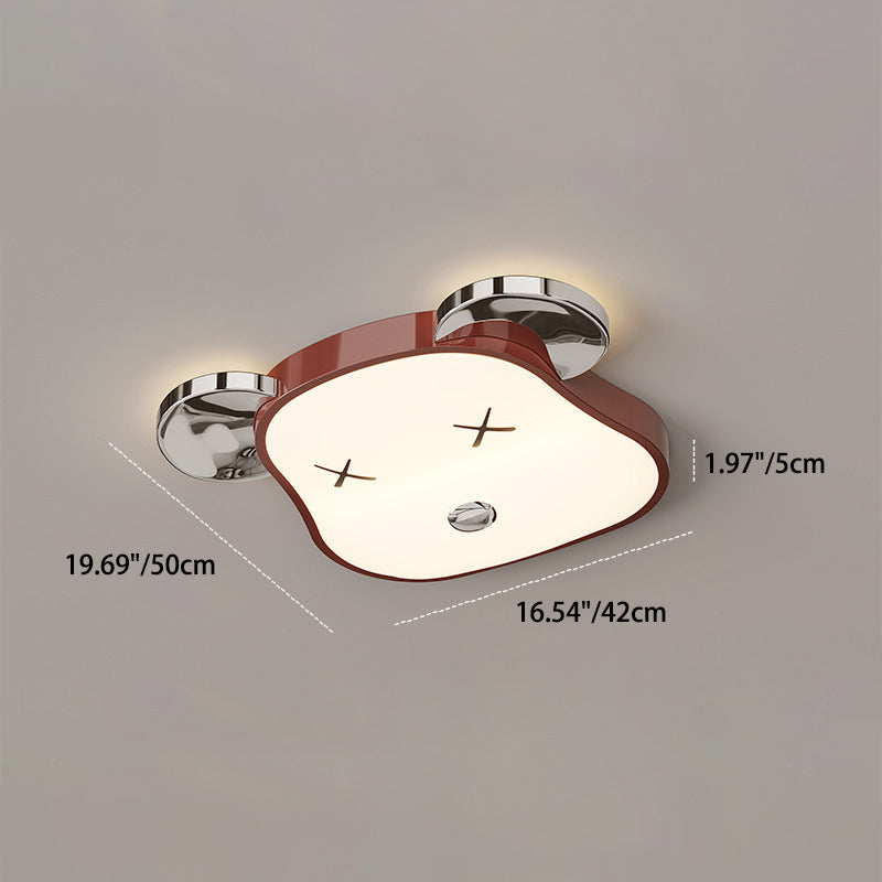 Art déco moderne Ours violent PE Fer LED Plafonnier pour chambre à coucher 