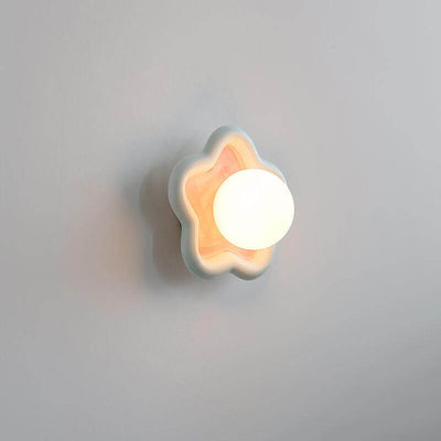 Nordic Creative Ceramic Star Design Glass Ball 1-Light Wall Sconce Lamp