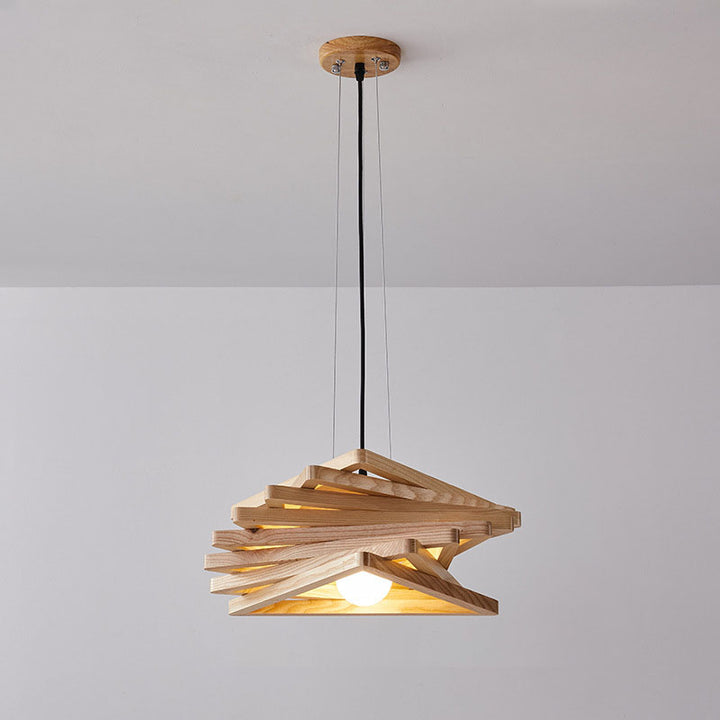 Moderne minimalistische kreative Log Triangle 1-Licht Pendelleuchte 